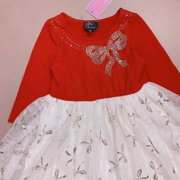 V00147 - Váy cotton phối chân voan nhiều màu size 4y / 5y / 6y