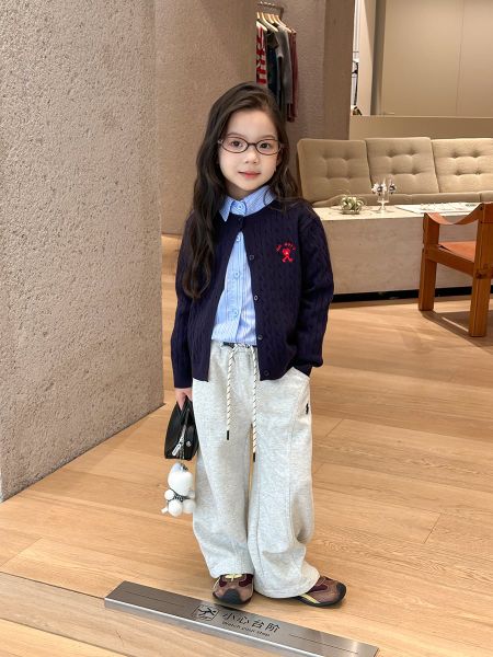 25G096 - Cardigan vặn thừng AMBB nhiều màu cho bé gái size 90-160