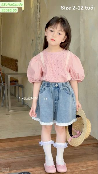 BBG01 - Set váy bé gái mùa hè size 2-12y
