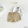 6004QHB - Quần Beemo thun cotton màu trơn size 1-5y