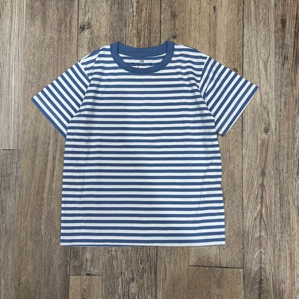 XH25 - Áo cotton Muji cộc tay kẻ nhiều màu cho bé size 110-150