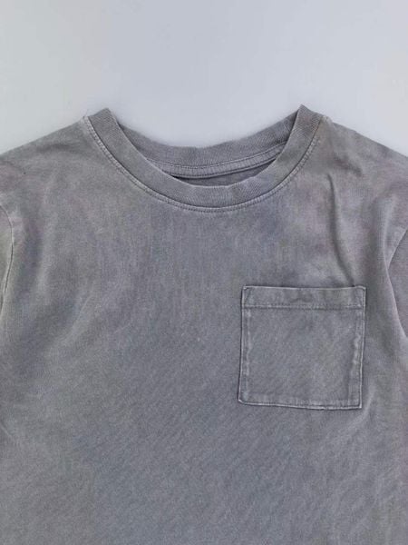 ABT72 - Áo cotton túi ngực 2 màu đen/ ghi Enjoy cho bé trai size 2-10y