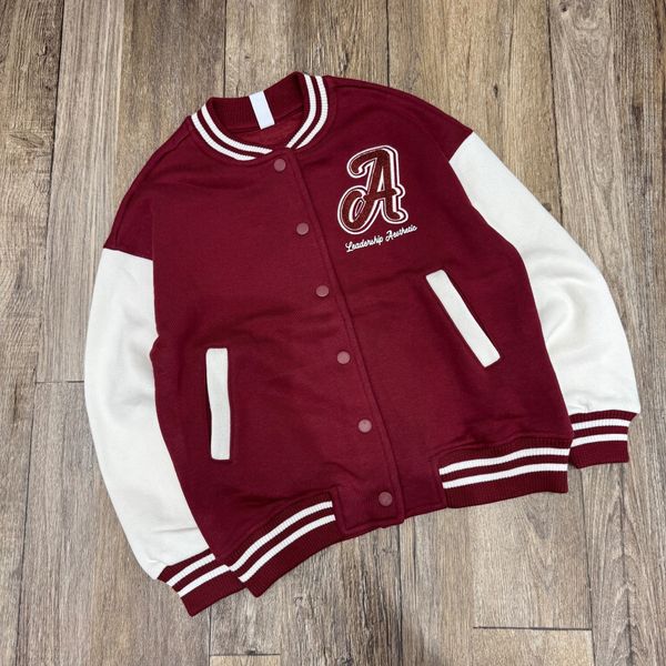 AKBT45 - Áo khoác bomber nỉ Sela 2 màu đen, đỏ đô cho bé size 122-164