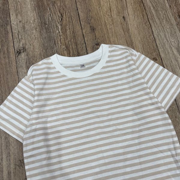 XH25 - Áo cotton Muji cộc tay kẻ nhiều màu cho bé size 110-150