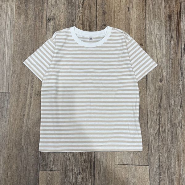 XH25 - Áo cotton Muji cộc tay kẻ nhiều màu cho bé size 110-150