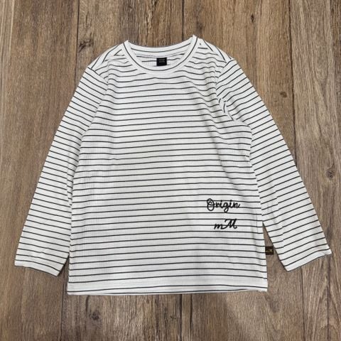 ABG21 - Áo thun MM kẻ trắng đen cho bé size 100-140