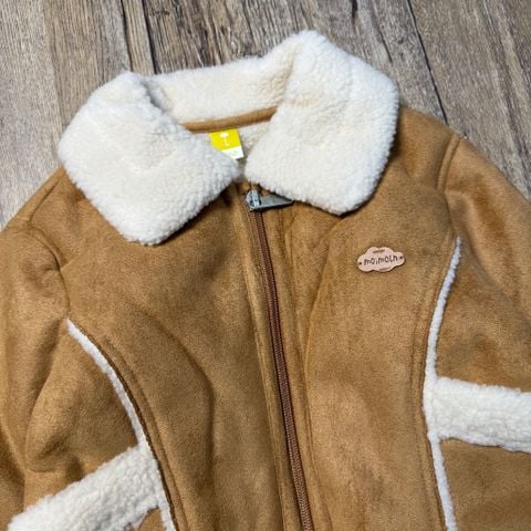 AK59 - Áo khoác da lộn MMmàu nâu cho bé size 90-120