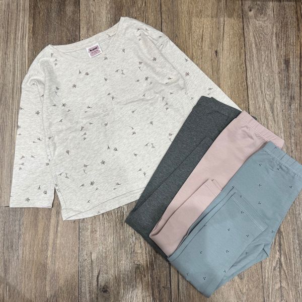 BBG27 - Bộ cotton Minene nhiều màu cho bé gái size 1-7y (quần ngẫu nhiên)