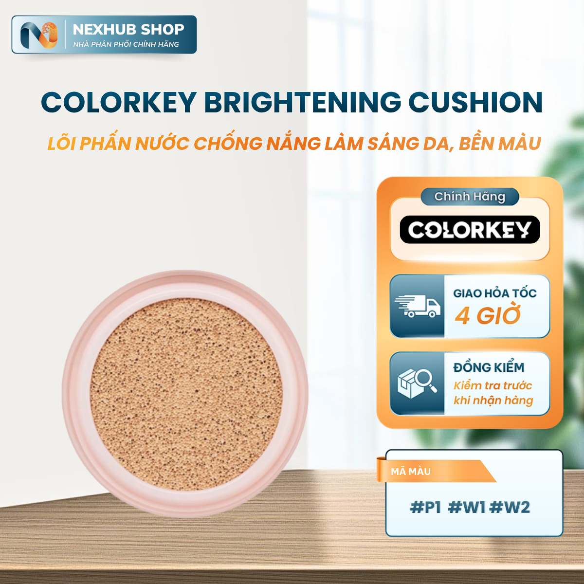 Lõi Thay Thế Cushion Chống Nắng COLORKEY - Lớp Nền Mỏng Nhẹ Giữa Lớp Makeup Lâu…