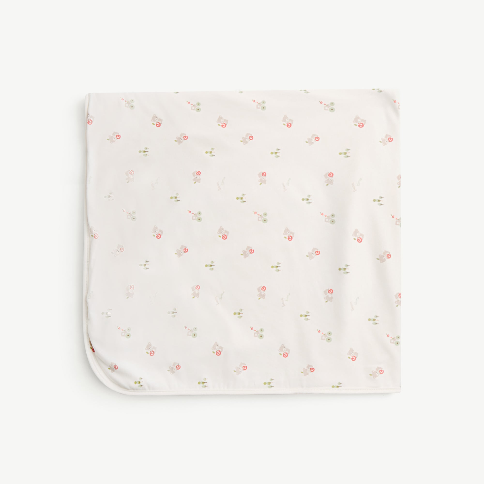  Khăn ủ có mũ bé trai in hoạ tiết nhỏ 76x76cm 