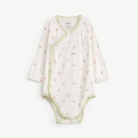  Bodysuit dài tay bé trai cúc cài lệch cao cấp 