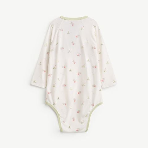  Bodysuit dài tay bé trai cúc cài lệch cao cấp 