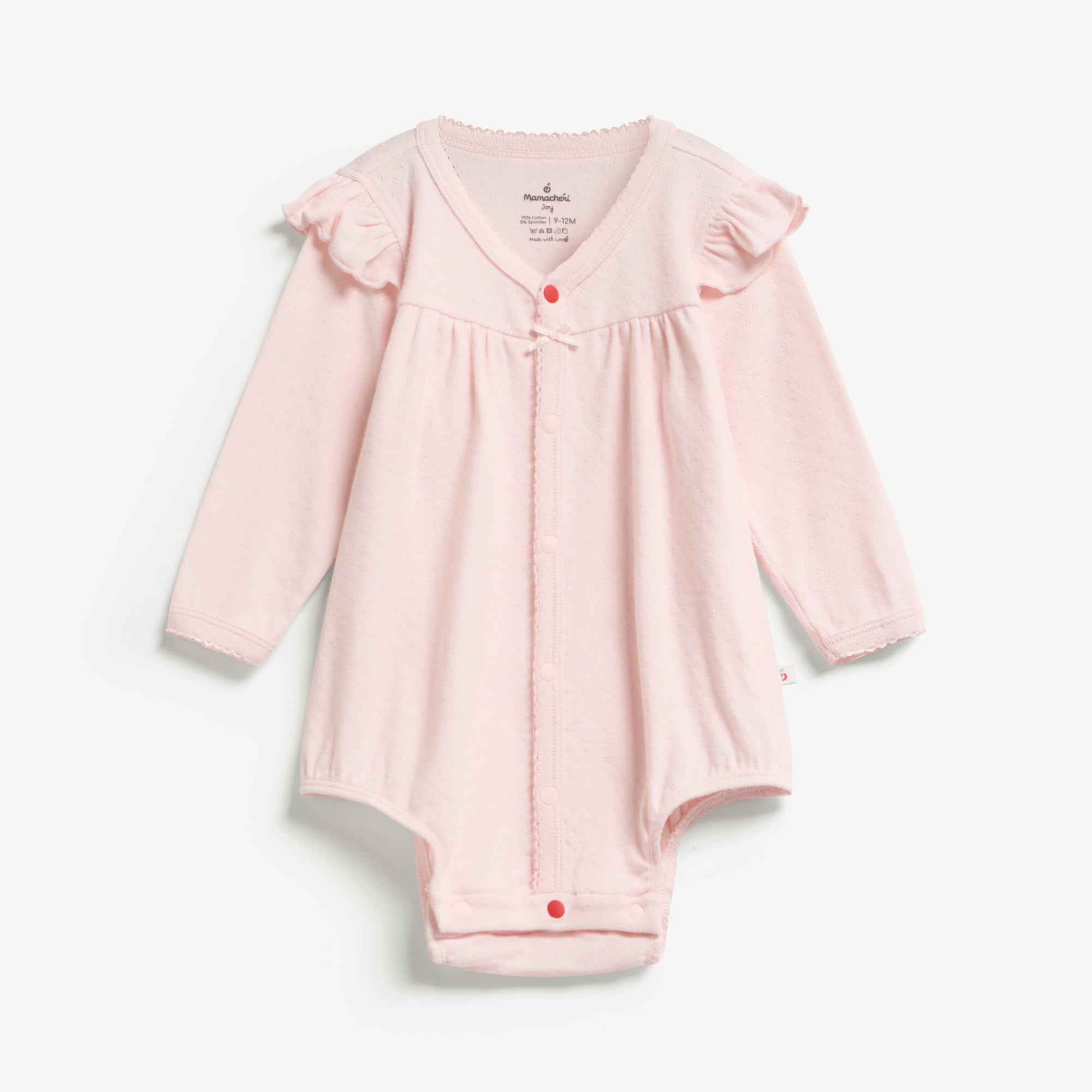  Bodysuit dài tay bé gái cúc phối màu thông minh 