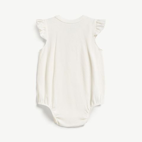  Bodysuit cộc tay bé gái AirCotton thoáng mát cúc phối màu 