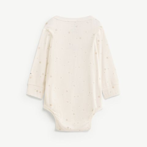  Bodysuit dài tay unisex vai chồm vải thun tăm 