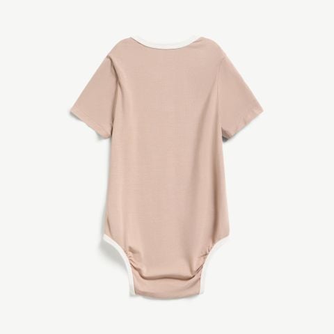  Bodysuit ngắn tay unisex vai chồm 