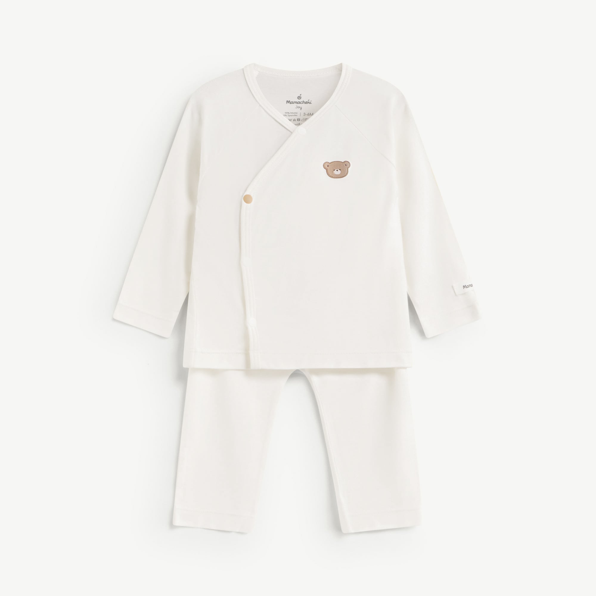  Bộ rời dài tay unisex sơ sinh vải molistflex cúc cài lệch 