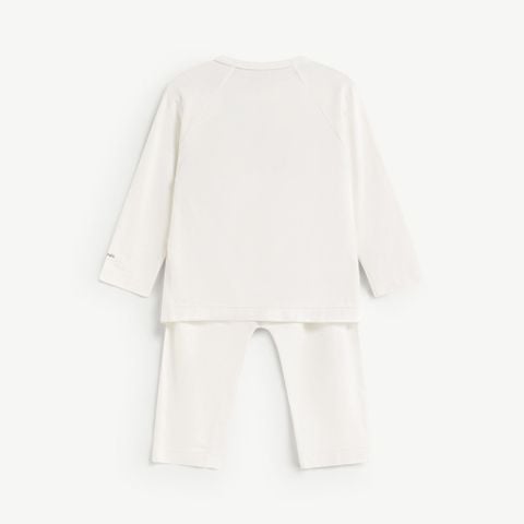  Bộ rời dài tay unisex sơ sinh vải molistflex cúc cài lệch 