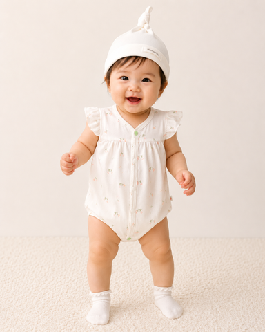  Bộ bodysuit cộc tay bé gái vải molistflex mềm mại 