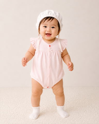  Bộ bodysuit ngắn tay bé gái vải AirCotton thoáng khí 