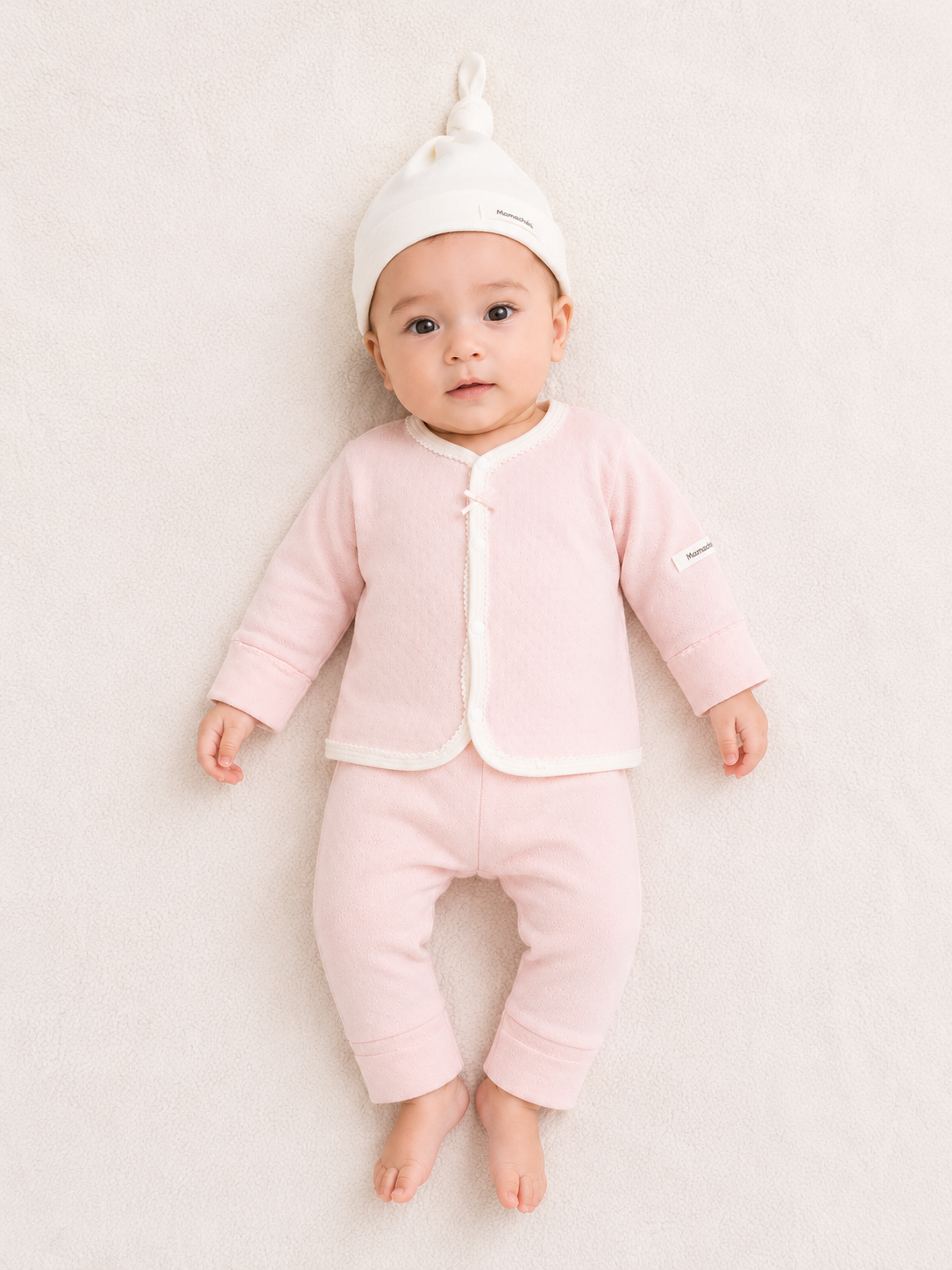  Bộ dài tay bé gái có tất AirCotton thoáng mát 