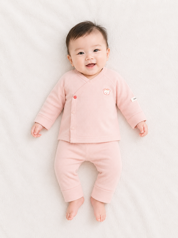  Bộ dài tay bé gái vải tăm bao tay bao chân lật 