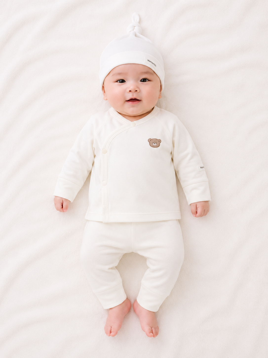  Bộ dài tay unisex basic bao tay bao chân lật 