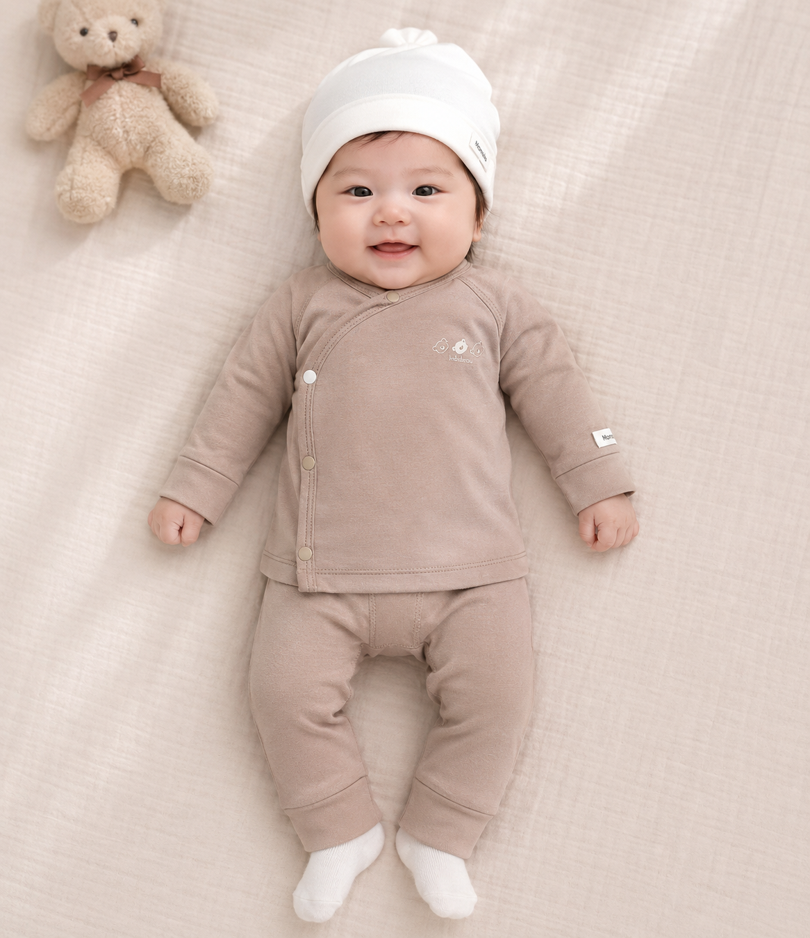  Bộ dài tay unisex có tất, vải molistflex cao cấp 