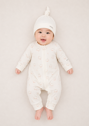  Bộ liền thân dài unisex có bao tay, bao chân lật 