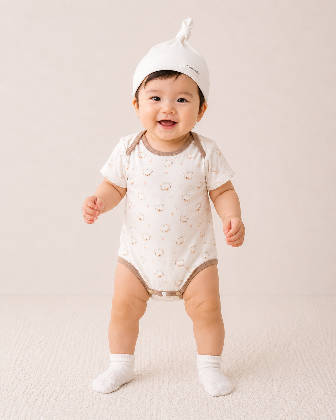  Bodysuit áo liền quần unisex cúc đũng quần 