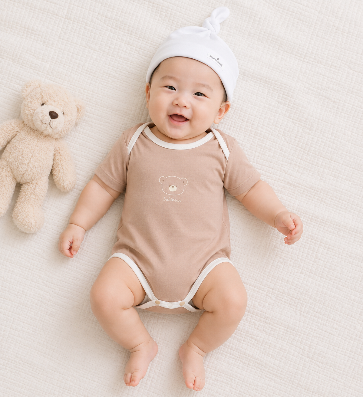  Bodysuit ngắn tay unisex vai chồm 