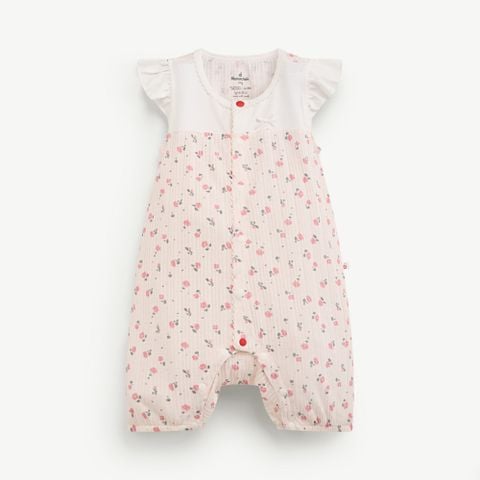  Bộ liền cộc tay cánh tiên dáng rộng bé gái 