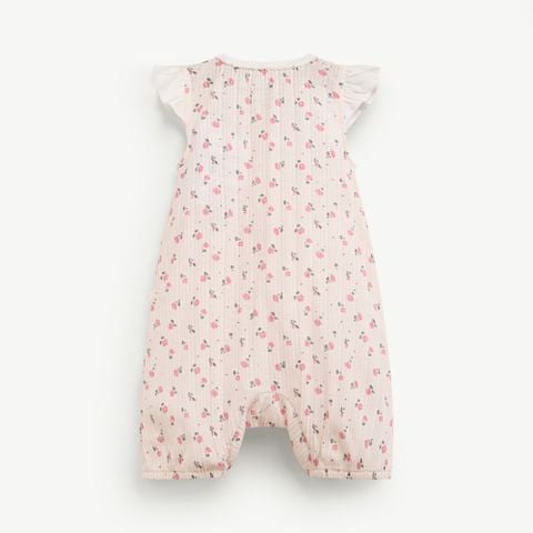  Bộ liền cộc tay cánh tiên dáng rộng bé gái 