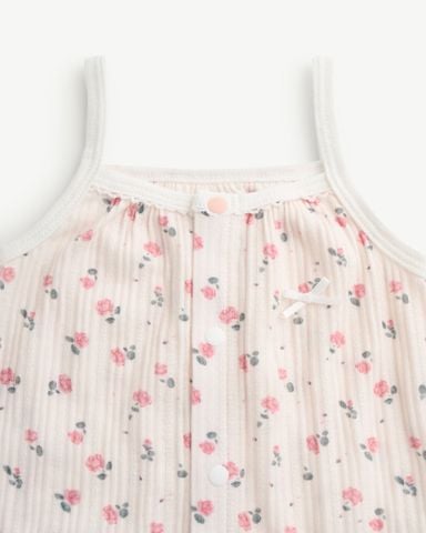 Bộ liền cộc tay dáng rộng bé gái 