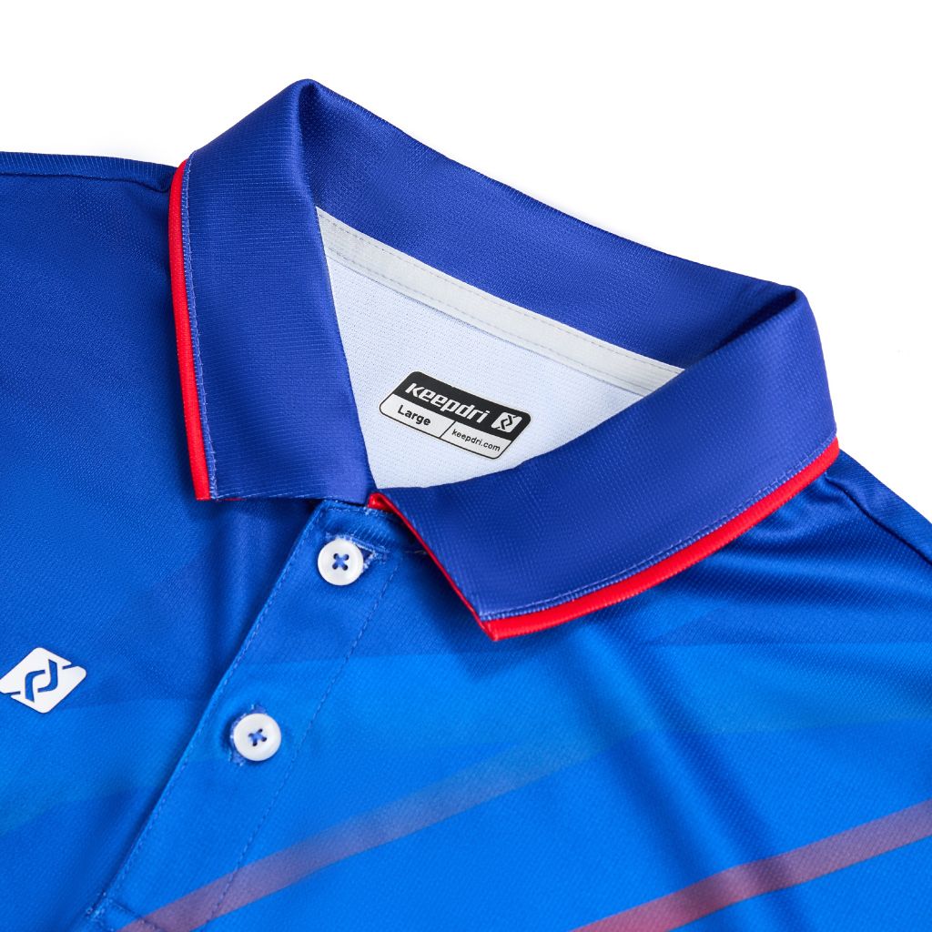 Áo Pickleball - Tennis họa tiết xanh phối đỏ