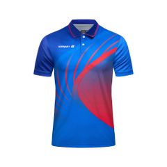 Áo Pickleball - Tennis họa tiết xanh phối đỏ