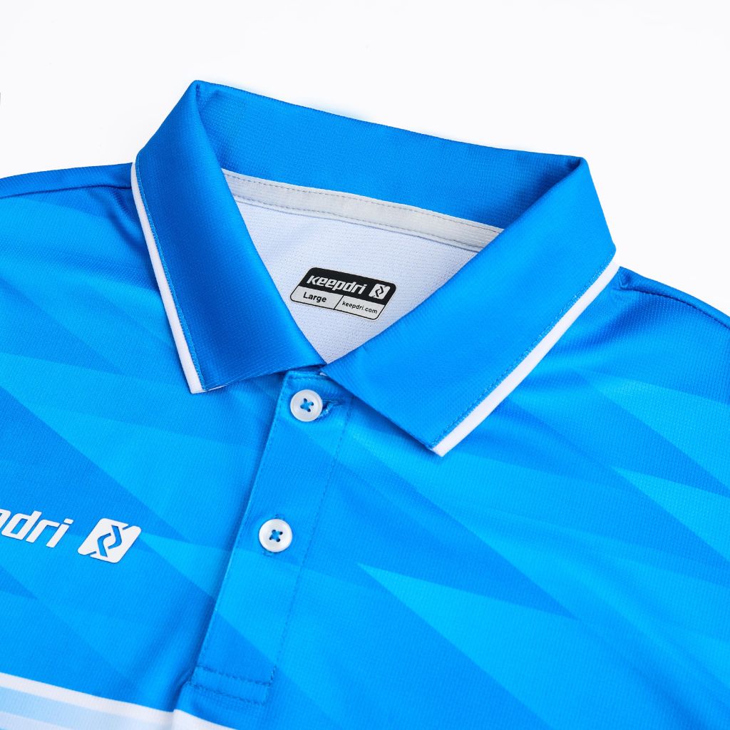 Áo Pickleball - Tennis polo họa tiết xanh ya