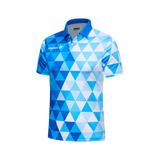  Áo Pickleball - Tennis polo họa tiết xanh ya phối trắng 