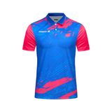  Áo Pickleball - Tennis polo họa tiết xanh bích phối màu 