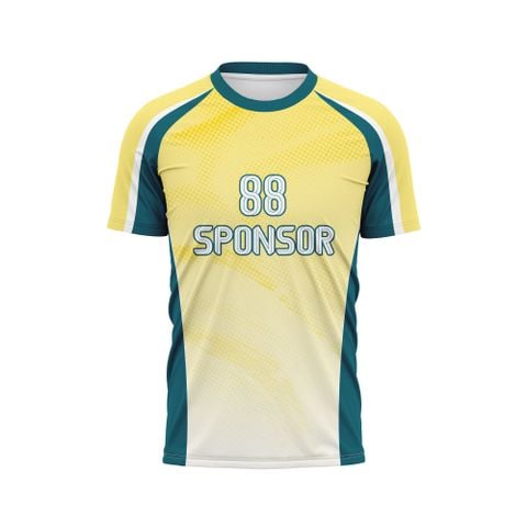 Thiết kế và sản xuất theo yêu cầu Bộ đồ bóng đá thể thao cổ tròn tay ngắn họa tiết chuyển màu in thăng hoa chấm bi vải pha Polyester-Spandex co giãn 4 chiều OEM/ODM MOQ thấp