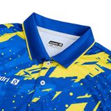  Áo Pickleball - Tennis polo họa tiết xanh bích phối màu 