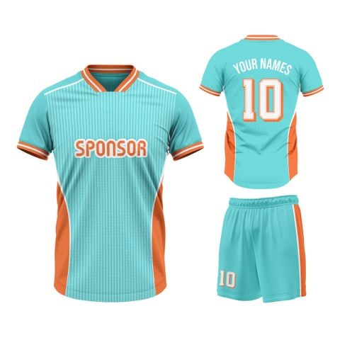 Thiết kế và sản xuất theo yêu cầu Bộ đồ bóng đá thể thao cổ tròn tay ngắn họa tiết in thăng hoa Inter Miami CF vải pha Polyester-Spandex co giãn 4 chiều OEM/ODM MOQ thấp