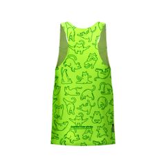 Áo Tanktop Chạy Bộ Họa Tiết Mèo Seamless  - Không Đường May