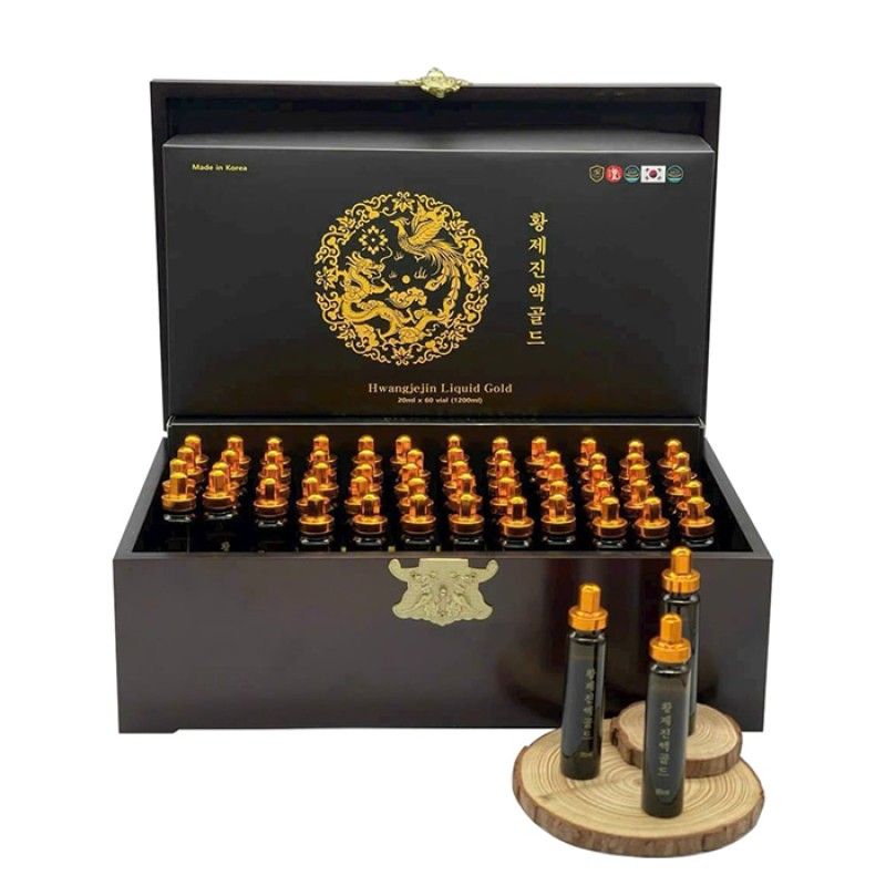  Nước Chiết Xuất Hồng Sâm Đông Trùng Hoàng Đế Liquid Gold 20ml x 60 Lọ 