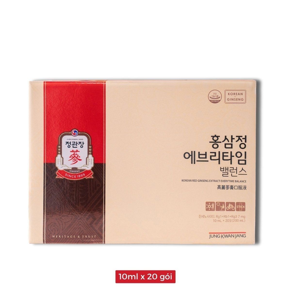  Tinh Chất Hồng Sâm Pha Sẵn KGC Extract Everytime Balance 10ml x 20 Gói 