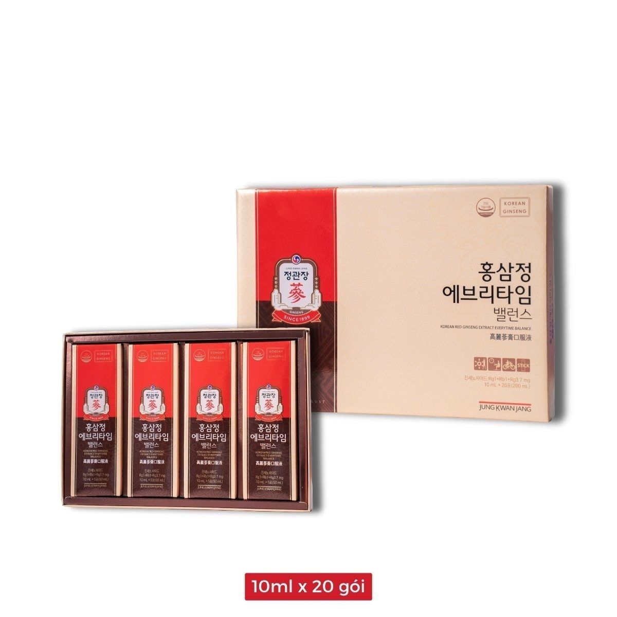  Tinh Chất Hồng Sâm Pha Sẵn KGC Extract Everytime Balance 10ml x 20 Gói 