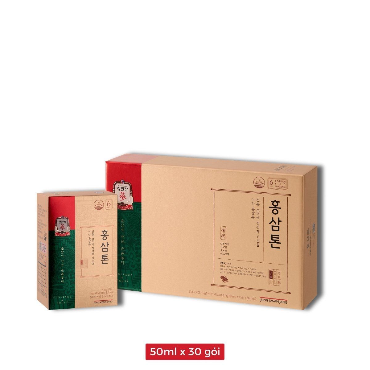  Nước Hồng Sâm Pha Sẵn KGC Tonic Original 50ml x 30 Gói 