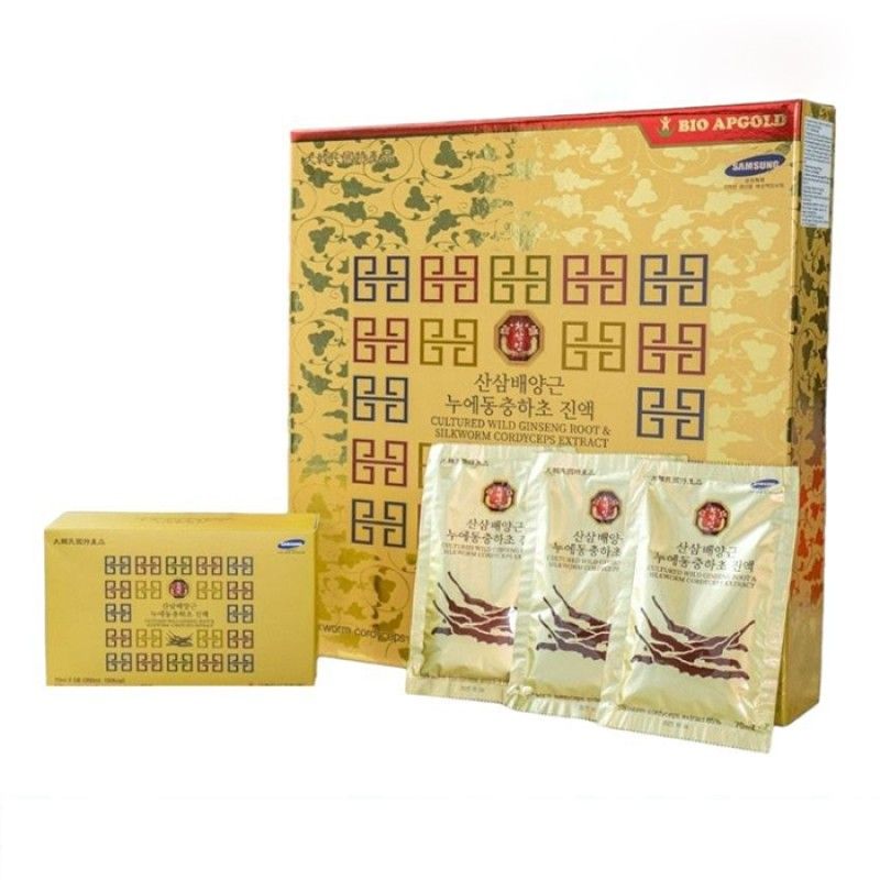 Nước Uống Cultured Wild Ginseng Root Silkworm Cordyceps Extract 70ml x 30 Gói 