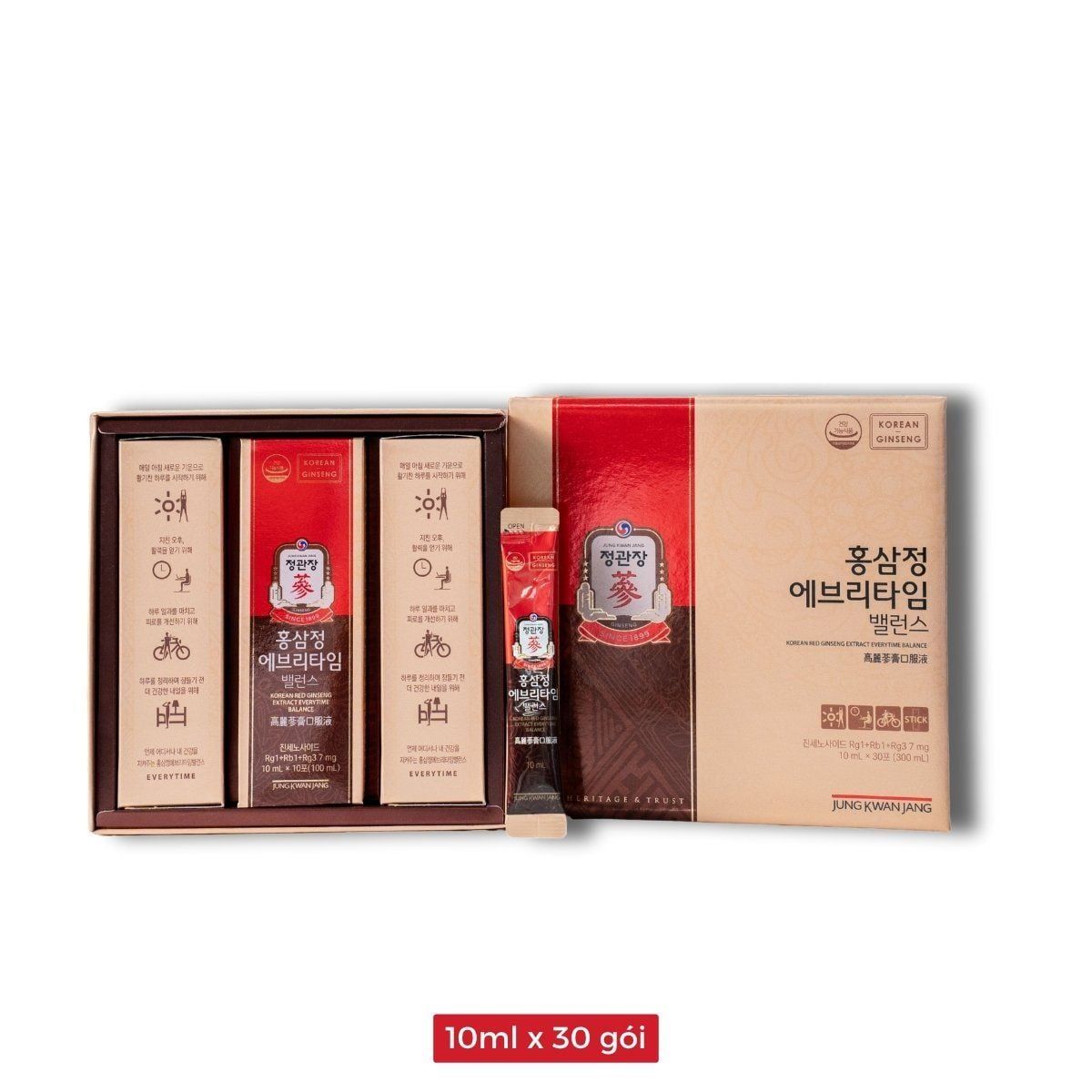  Tinh Chất Hồng Sâm Pha Sẵn KGC Extract Everytime Balance 10ml x 30 Gói 