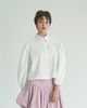  Puff-sleeve cotton blouse 